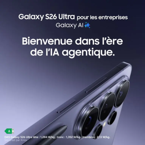 Smartphone Samsung Galaxy S26 ULTRA Entreprise Edition NOIR 5G 12Go 512Go 6,9'' Wifi7 5000 mAh charge ultra rapide 60w et sans fil 25w Privacy display Android 16