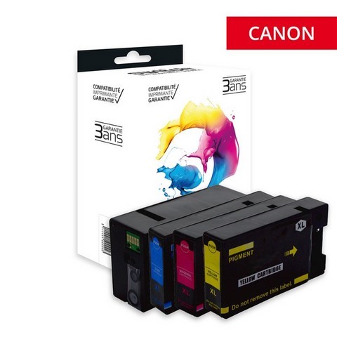 Canon 2500XL - SWITCH Pack x 4 jet d'encre équivalent à PGI-2500, 9254B001, 9265, 9266, 9266