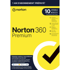 Norton 360 Premium 2023 - 10 appareils - Abonnement 1 an
