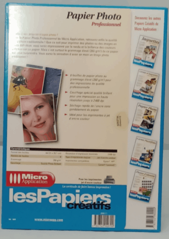 Papier Photo Brillant A4 Professionnel Micro Application 
