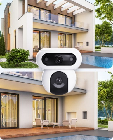 EZVIZ Camera Wifi Extérieure HB90 + Panneau solaire-Caméra motorisée 360° en 2K/Vision nocturne couleur/Détection forme humaine/Défense active lumière et sirène
