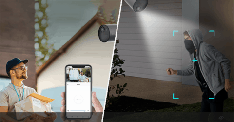 EZVIZ Camera Wifi Extérieure BC1C 4K PRO KIT - Résolution 4K - Batterie lithium rechargeable de 10 400 mAh - Protection continue 24/7 - Vision nocturne en coule