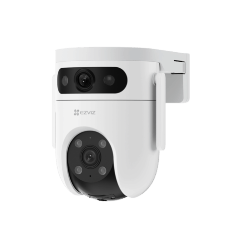 EZVIZ Caméras extérieures motorisées H9c 3MP - Wi-Fi - à double objectif panoramique et inclinable - Co-détection pour un suivi intelligent automatique