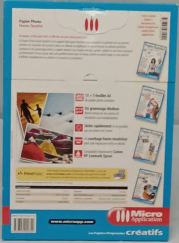 Papier Photo Brillant Haute Qualité A4 Micro Application 5034.25