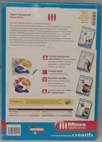 Papier Transparent Autocollant