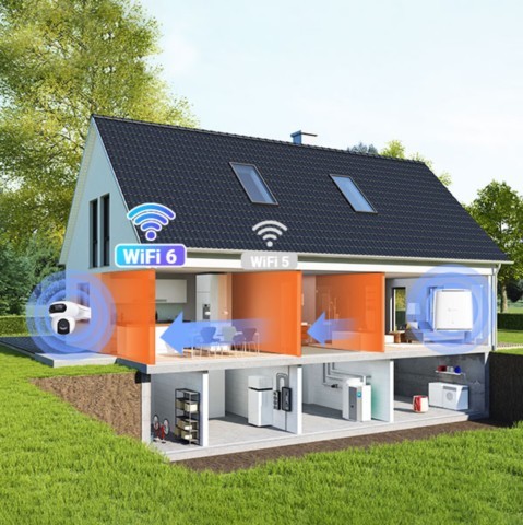 EZVIZ Camera Wifi Extérieure HB90 + Panneau solaire-Caméra motorisée 360° en 2K/Vision nocturne couleur/Détection forme humaine/Défense active lumière et sirène