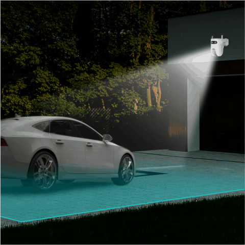 EZVIZ Caméras extérieures motorisées H9c 3MP - Wi-Fi - à double objectif panoramique et inclinable - Co-détection pour un suivi intelligent automatique