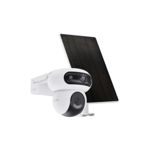 EZVIZ Camera Wifi Extérieure HB90 + Panneau solaire-Caméra motorisée 360° en 2K/Vision nocturne couleur/Détection forme humaine/Défense active lumière et sirène