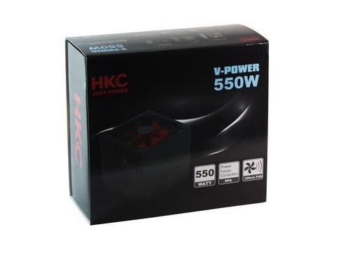 Bloc d´alimentation HKC V-Power 550W ATX PFC + VENTILATEUR 120mm.