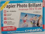 Papier Photo Brillant Prédécoupé 10x15 cm Micro Application 